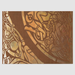 Celtic Brown Suade Tribal Art Seidenpapier