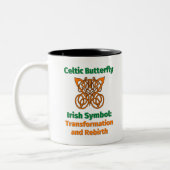 Celtic Butterfly Irish Symbol: Transformation und Zweifarbige Tasse (Links)