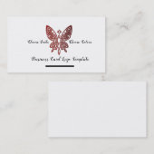 Celtic Butterfly Logo Theme Business Card Visitenkarte (Vorne/Hinten)