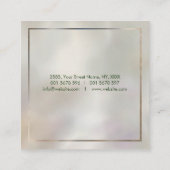 Celtic Butterfly Ornament - Grün und Gold Quadratische Visitenkarte (Rückseite)