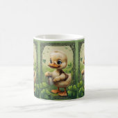 Celtic Charm: Duckling Watering Vier-Leaf Clovers Kaffeetasse (Mittel)