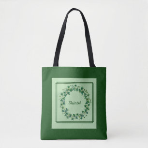 Celtic Charm: Kleeblatt Wreath & Gaelic Segen Tasche