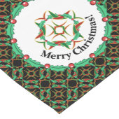 Celtic Christmas Holly Wreath Pattern Kurzer Tischläufer (Ecke)