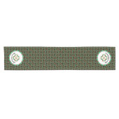 Celtic Christmas Holly Wreath Pattern Kurzer Tischläufer (Horizontal)