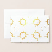 Celtic Christmas Holly Wreath Pattern Personalisie Folienkarte (Vorderseite mit Umschlag)