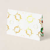 Celtic Christmas Holly Wreath Pattern Personalisie Folienkarte (Vorderseite)