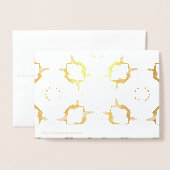 Celtic Christmas Holly Wreath Pattern Personalisie Folienkarte (Rückseite mit Umschlag)