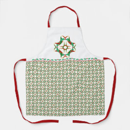 Celtic Christmas Holly Wreath Pattern Schürze