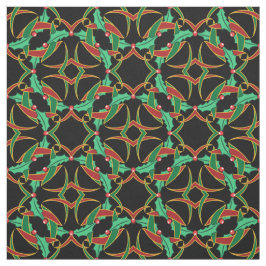 Celtic Christmas Holly Wreath Pattern Stoff