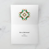 Celtic Christmas Holly Wreath Personalisiert Feiertagskarte (Innenseite)