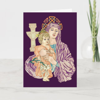 Celtic Christmas Madonna Feiertagskarte