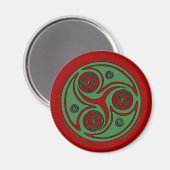 Celtic Christmas Spiral Magnet (Vorderseite/Rückseite)