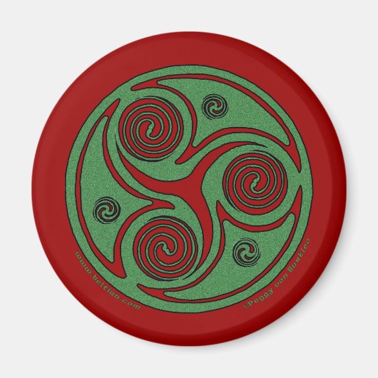 Celtic Christmas Spiral Magnet (Vorne)