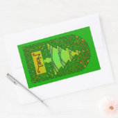 Celtic Christmas Tree - Green Rechteckiger Aufkleber (Umschlag)