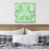 Celtic Circle Bird Muster wählen Sie Farbe Leinwanddruck (Insitu (Schlafzimmer))