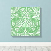 Celtic Circle Bird Muster wählen Sie Farbe Leinwanddruck (Insitu (Holzboden))