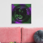 Celtic Circle Dragon Leinwanddruck (Insitu (Wohnzimmer))