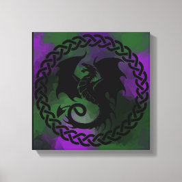 Celtic Circle Dragon Leinwanddruck