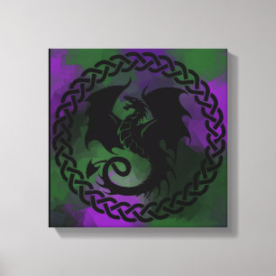 Celtic Circle Dragon Leinwanddruck