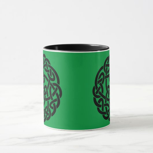 Celtic Circle Irish Green und Black Tasse (Zentrum)