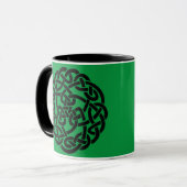 Celtic Circle Irish Green und Black Tasse (Vorderseite Links)
