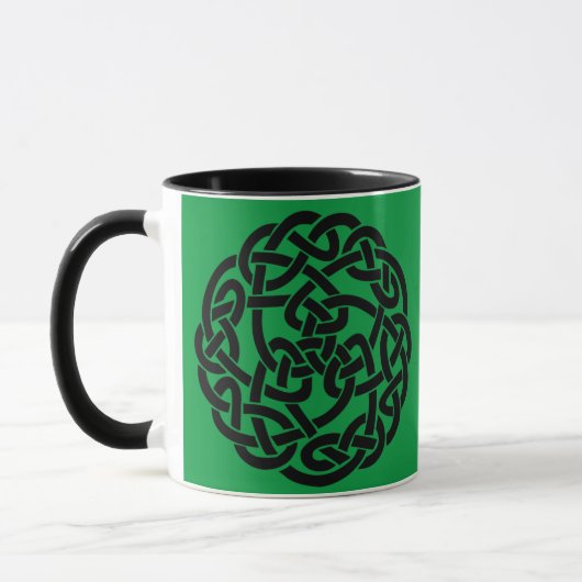 Celtic Circle Irish Green und Black Tasse (Links)