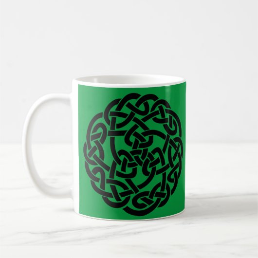 Celtic Circle Irish Green und Black Tasse (Links)