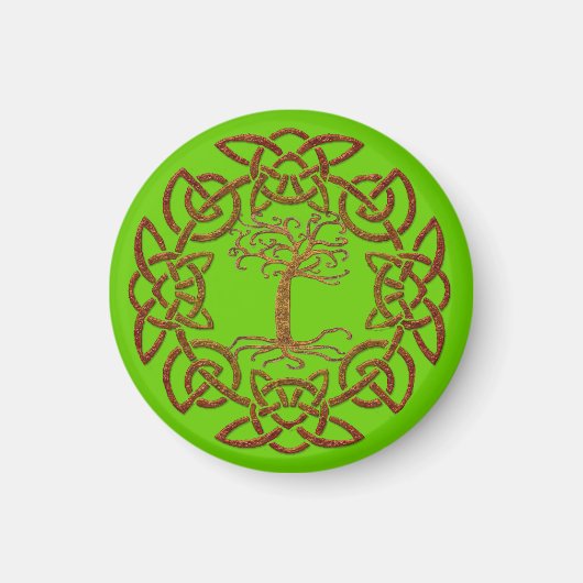 Celtic Circle Tree of Life Irish Fan Magnet (Vorne)