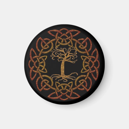 Celtic Circle Tree of Life Irish Fan Magnet (Vorne)
