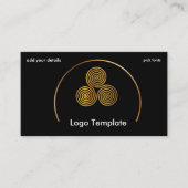 Celtic Circles of Gold Simple Logo Visitenkarte (Vorderseite)