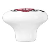 Celtic Claddagh Keramikknauf (Seitenansicht)