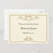 Celtic Claddagh Save the Date Postkarten (Vorne/Hinten)