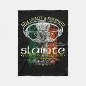 Celtic Claddagh Slainte Nge Irish Flag St. Patrick Fleecedecke (Vorderseite)
