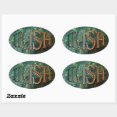 CELTIC CLASSICS Irish Flag Collection Ovaler Aufkleber (Blatt)