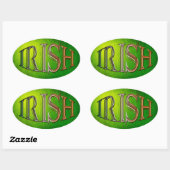 CELTIC CLASSICS Irish Flag Collection Ovaler Aufkleber (Blatt)