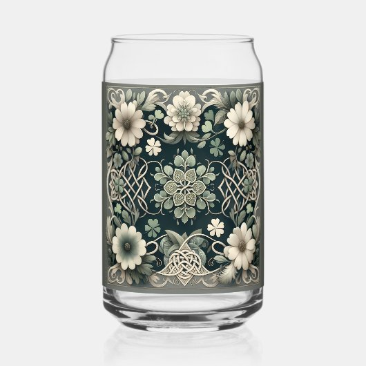 Celtic Clover Floral Charm Dosenglas (Rückseite)