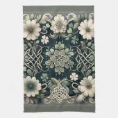 Celtic Clover Floral Charm Geschirrtuch (Vertikal)