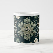 Celtic Clover Floral Charm Jumbo-Tasse (Vorderseite)