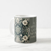 Celtic Clover Floral Charm Kaffeetasse (Vorderseite Links)
