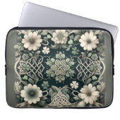 Celtic Clover Floral Charm Laptopschutzhülle (Vorderseite)