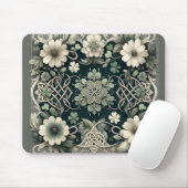 Celtic Clover Floral Charm Mousepad (Mit Mouse)