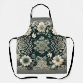 Celtic Clover Floral Charm Schürze (Vorderseite)