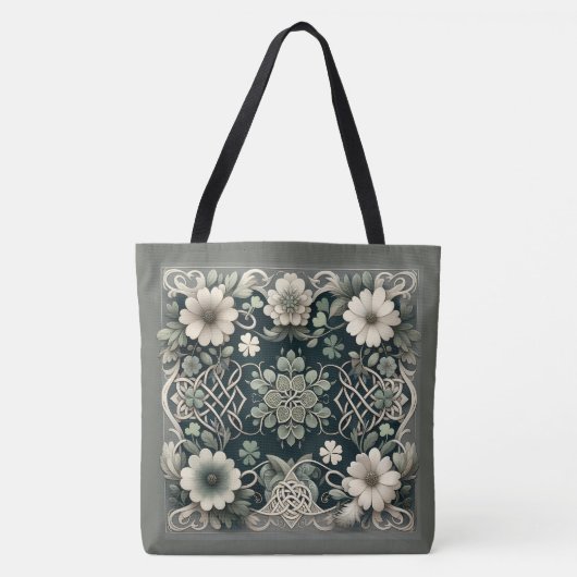 Celtic Clover Floral Charm Tasche (Vorderseite)