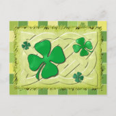 Celtic Clover Irish 3D Postkarte (Vorderseite)