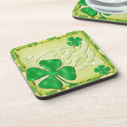 Celtic Clover Irish 3D Untersetzer (Linke Seite)