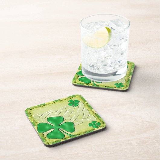Celtic Clover Irish 3D Untersetzer (Rechte Seite)