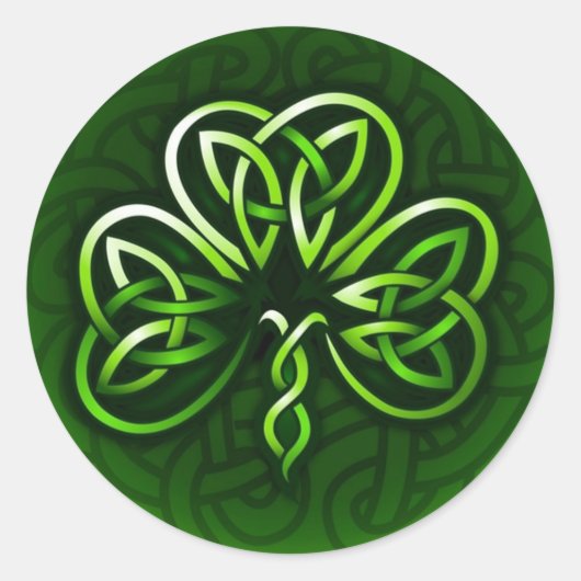 Celtic Clover kennt Designkleber Runder Aufkleber (Vorderseite)