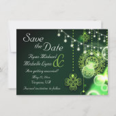Celtic Clovers and String Lights Irish Wedding Save The Date (Vorderseite)