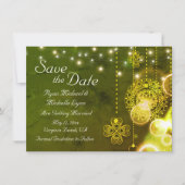 Celtic Clovers and String Lights Irish Wedding Save The Date (Vorderseite)