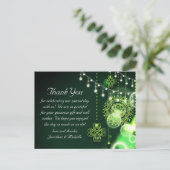 Celtic Clovers and String Lights Wedding Vielen Da Postkarte (Stehend Vorderseite)
